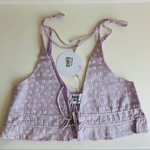 Delilah Princess Poly Top in a Lilac Color